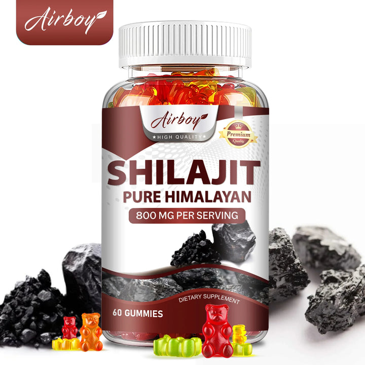 Shilajit Gummies – Boost Energy, Enhance Muscle Recovery, Improve Memory & Focus – 60 Gummies