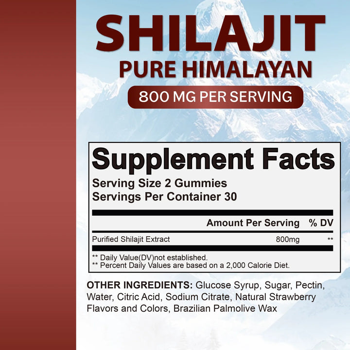 Shilajit Gummies – Boost Energy, Enhance Muscle Recovery, Improve Memory & Focus – 60 Gummies